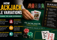 Player comparing different blackjack rule variations at an online casino table before starting a game.