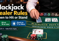 Blackjack dealer rules showing when the dealer must hit or stand