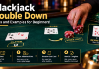 Blackjack Double Down showing a player increasing the wager before receiving one additional card